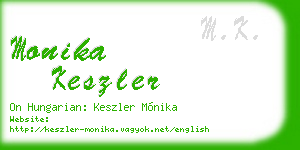 monika keszler business card