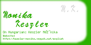 monika keszler business card